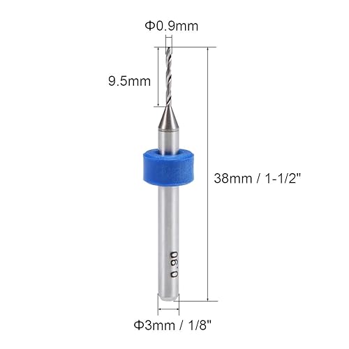 0.9mm Dia 1/8' Gambo PCB Punte per Trapano 10pz Tungsteno Carburo Micro Trapano Punte Rotante Strumento per CNC Incisione Stampa Circuito Scheda - Honorern