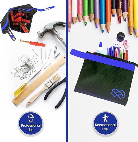 Set di Bustine Sacche Porta Attrezzi in Nylon Balistico Impermeabile con Cuciture rinforzate e Anello da Appendere. Fodero Astuccio per Strumenti Super Resistente. Per Lavoro, Fai da te (Arancio) - Honorern