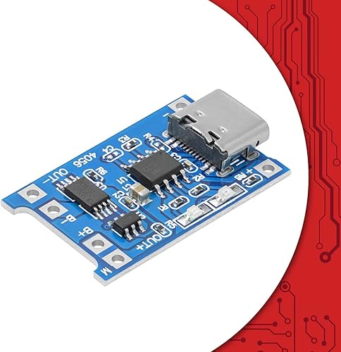 3 X TP4056 Modulo di carica della batteria – USB tipo C, circuito di protezione, indicatori LED – Indispensabile per batterie a celle singole agli ioni di litio o LiPo - Honorern
