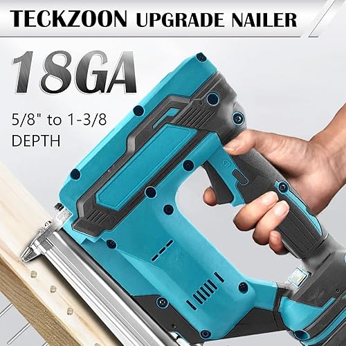 Upgrade Pistola sparachiodi senza fili 900W compatibile con batteria Makita 21V, set di utensili con 2 batterie da 21V e caricabatteria, doppia protezione - Honorern