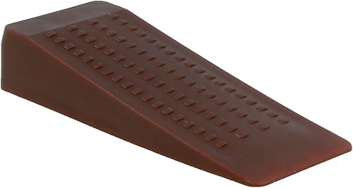 Amig - Cuneo in plastica | Fermaporta in pendenza con segni antiscivolo | Fermaporta interno | Colore: marrone scuro - Honorern