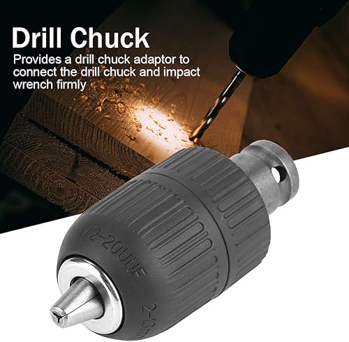 Strumento di conversione per mandrino autoserrante 2-13 mm 1/2'-20UNF con Adattatore per mandrino 1/2' per Strumento Hardware di conversione Chiave a impulsi - Honorern