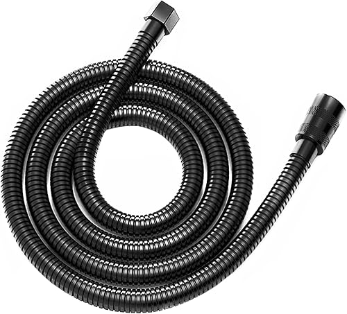 Tubo doccia nero 200 cm acciaio inox antitorsione connessione universale tubo per doccia nero 2 mt tubo doccia flessibile nero 2m tubo flessibile doccia nero 2 metri tubo nero per doccia - Honorern