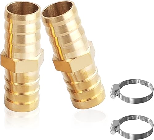 2 pezzi 19mm in ottone tubo flessibile, portagomma in ottone 19mm (3/4') passacavo cavo di fissaggio, tubo flessibile in ottone connettore di fissaggio, raccordi connettore filettato maschio - Honorern