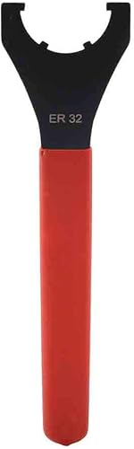 Chiave chiave ER32UM per mandrino a pinza precisione utensili per tornio con impugnatura antiscivolo rossa per fresatura tornio incisione dado di serraggio e vite - Honorern