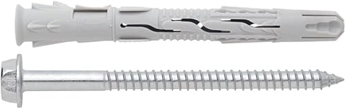 TNUXE10120 - T-nuxe - 50 pack spine universali, ad alte prestazioni, testa esagonale, in scatola (nylon, 10 x 120 mm) - Honorern