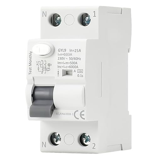 Interruttore differenziale superimmunizzato SI 25A 30MA, 2P, Classe A e 6KA. - Honorern