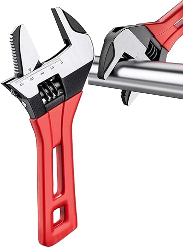 Strumento chiave inglese, chiave regolabile a ganascia larga - Chiave regolabile con ampia apertura della ganascia e impugnatura comoda,Strumenti per la riparazione dei metalli, da bagno per - Honorern