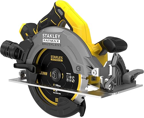 Stanley FatMax SFMCS550B-XJ - Sega Circolare V20 Brushless a Batteria 18V, Unità senza Batteria e Caricabatterie, in Scatola di Cartone - Honorern