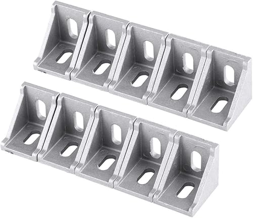 3030 angolo staffe, profilo alluminio 30x30, 10 pezzi staffa angolare giunto ad angolo retto a forma di L staffa in lega di alluminio, 35 * 35 * 28 mm - Honorern