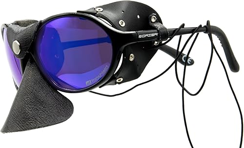 Occhiali da spedizione con protezione per naso e laterale in pelle, occhiali da spiaggia, occhiali da ghiacciaio - Honorern