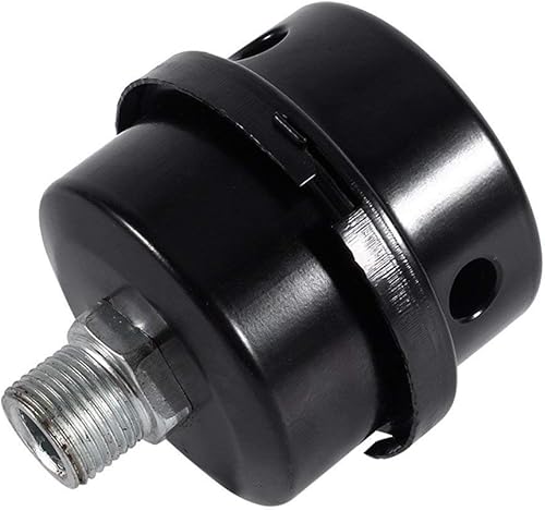 Silenziatore del filtro del compressore d'aria, silenziatore del silenziatore del metallo del filo di 3/8'16mm per le caldaie del compressore d'aria nero - Honorern