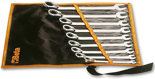 BETA 142/B6, Chiavi a Cricchetto Reversibile in Busta, 6 Pezzi, Ideali per Svitare e Serrare Viti di Diverse Dimensioni - Honorern