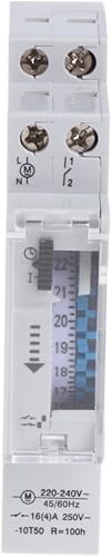 Interruttore meccanico con timer, 16A 110-240V, relè programmabile su guida DIN per esigenze di elettricità civile/industriale - Honorern