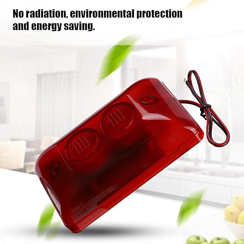 Sirena Stroboscopica Cablata 12V 15W - Allarme Sonoro Stroboscopio Lampeggiante a Luce Rossa per Hotel di Casa - Honorern