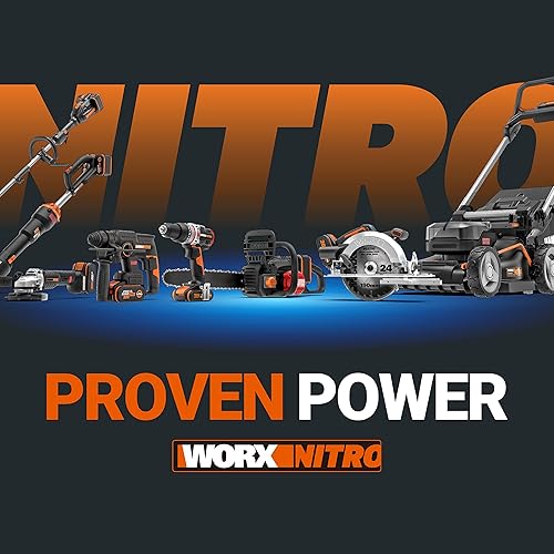 WORX NITRO 36V (40V MAX) Tagliasiepi a batteria WG286E.1, PowerShare, Brushless, lunghezza di taglio di 58 cm, capacità di taglio massima di 27 mm, inclusi 2 batterie da 2.0Ah, doppio caricabatteria - Honorern