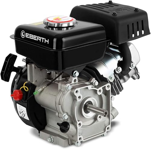 3 CV Motore a Scoppio Motore a Benzina Motore per Kart con albero Ø 16 mm, 4 tempi, 1 cilindro a benzina, cilindrata 87 cc, raffreddato ad aria, avviamento a strappo, serbatoio nero - Honorern