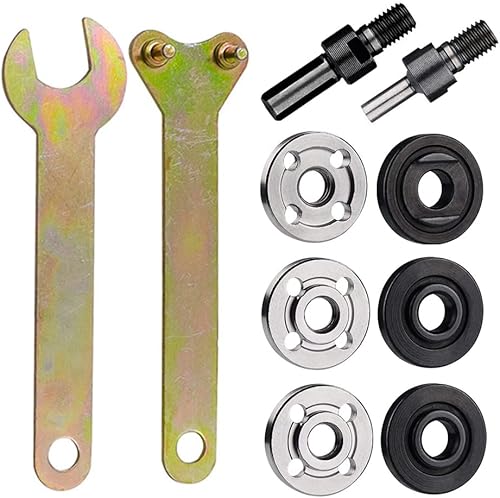 Mesee Kit Conversione di Trapano Elettrico in Smerigliatrice Angolare, M6 & M10 Biella di Conversione per Trapano a Mano con Chiave Set Adattatore Mandrino per Levigatura Smerigliatura Lucidatura - Honorern