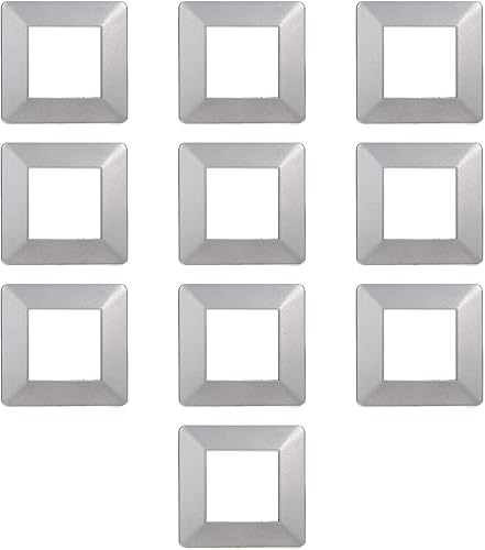 10 Placche, 3 moduli/posti, Compatibile Con Vimar Plana, colore bianco bianca, Placche In plastica di alta qualità, 100% compatibile con i supporti e i moduli originali - Honorern