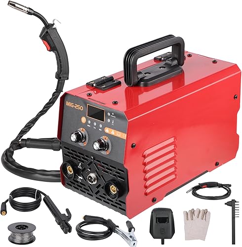 MIG Saldatrice 20-120 A, filo di riempimento, set per principianti, saldatrice IGBT Interver con funzione di saldatura elettrodo - Honorern