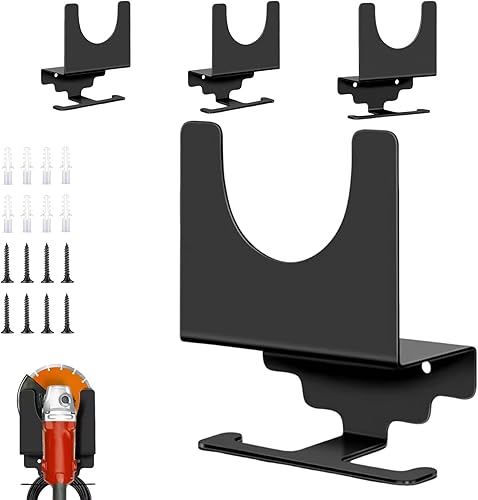 4 supporti per smerigliatrice angolare, per tutte le marche, per smerigliatrici da 10,2 – 12,7 cm, per smerigliatrici, taglierine, lucidatrici, smerigliatrici angolari per garage, officina, ecc - Honorern