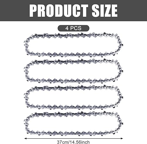 4 catene per motosega da 25 cm, 3/8', LP 40, 1,3 mm, catena a basso ritorno, compatibile con Einhell GC-LC 18/25 Li & GE-LC 18/25 Li, Husqvarna 436 Li, 536 Li, 536 LiXP e altro ancora - Honorern