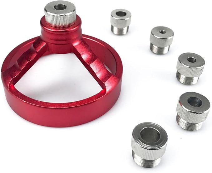 Guida per trapano da 6/7/8/9/10 mm, kit di maschere per guida per trapano per foratura verticale, strumento di centratura per la lavorazione del legno, set di dispositivi di perforazione verticale - Honorern