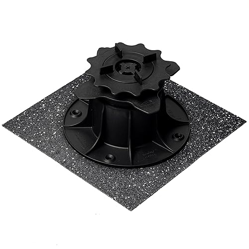 48 pezzi di cuscinetti per terrazze (cuscinetti in gomma 195 x 195 x 3,0 mm) per una costruzione stabile del terrazzo. Made in Germany - Honorern