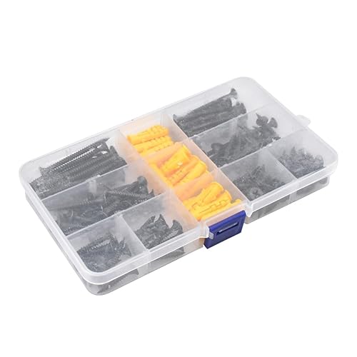 140 pcs Viti per Legno universali, Autofilettanti Phillips M3.5 assortite, per Essere Impiegate su Pannelli Truciolari MDF PVC e legno (16/20/25/30/35/40/50 mm) - Honorern