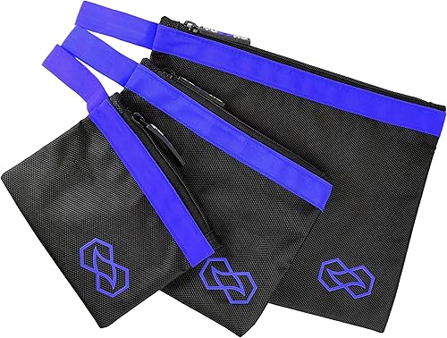 Set di Bustine Sacche Porta Attrezzi in Nylon Balistico Impermeabile con Cuciture rinforzate e Anello da Appendere. Fodero Astuccio per Strumenti Super Resistente. Per Lavoro, Fai da te (Arancio) - Honorern