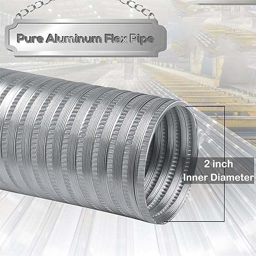 Kit di aspirazione dell'aria fresca per stufa a pellet, kit di aria fredda da 5,1 x 152,4 cm, per tubi della stufa a pellet, con piastra a parete, parapioggia per un migliore flusso d'aria e - Honorern