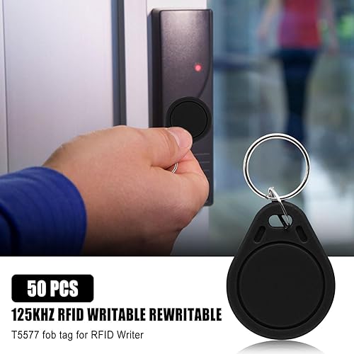 50 portachiavi scrivibili RFID di prossimità, 125 kHz, con etichetta identificativa di prossimità, per controllo accessi alle porte (multicolore) - Honorern