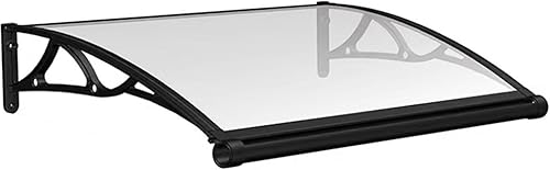 Pensilina da Esterno Tenda da Pensilina in Policarbonato 80x170cm, Pensilina Tettoia per Porta Balcone Esterno Finestre Ingresso, Tettoia per Porta E Ingresso Protezione UV - Honorern