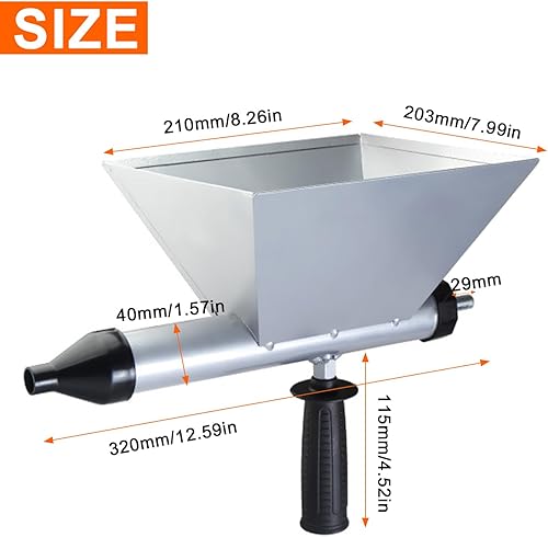 Miscelatore per Malta, Pistola per Silicone Professionale, Pistola Impastatore per Cemento, con 4 Igelli, Intonacatrice Manuale per Giunti di Malta, Muri di Pietra e Pavimenti - Honorern