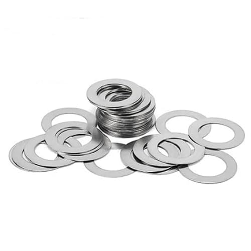 50 pz/lotto M6 M7 M8 Rondella Piatta In Acciaio Inox Guarnizione Ultrasottile Spessore Spessore Ultra-sottile 0.1mm 0.2mm 0.3mm 0.5mm 1mm (Color : Thickness 1mm, Size : 8x14) - Honorern