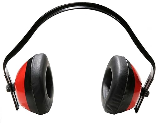 S&S-Shop Cuffie antirumore per tutte le età, padiglioni regolabili, riduzione del livello di rumore di 27 dB, unisex, per adulti, rosso/nero, Taglia unica - Honorern