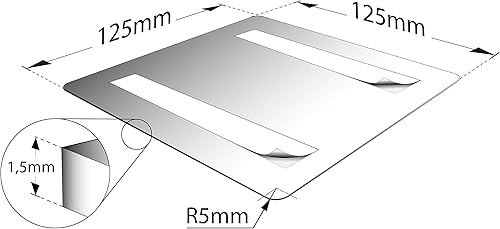 Targhe per porte, targhe 125 x 125 mm, 'sedia a rotelle, WC per disabili' Targhe stabili realizzate in materiale di alluminio massiccio da 1,5 mm - Honorern