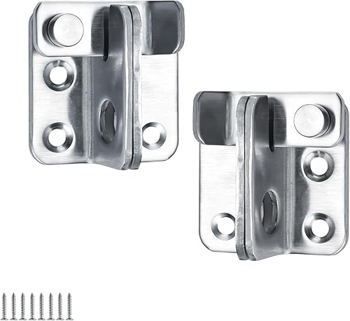 Chiavistello per Porta in Legno, SPRHR 2 Pezzi Chiavistello Piccolo Bianco, Serratura Porta Acciaio Inossidabile, Durevole, Foro di Sicurezza, per Porte, Finestre, Armadi, Giardino - Honorern