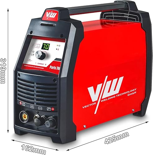 VECTOR Taglio al Plasma Dispositivo con 70 Ampere | Taglio fino a 20 mm - Accensione Pilota - 400 volt - con Tecnologia IGBT Taglierina al Plasma Display Digitale Plasma Cutter - Honorern