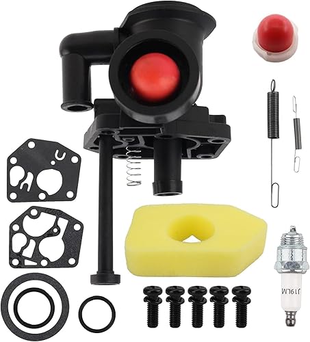 Carbu Kit carburatore per decespugliatore Briggs Stratton 499809 498809A 494406 con filtro dell'aria 698369, membrana e guarnizioni 495770, molla regolatore 691859 kit carburatore 795477 - Honorern