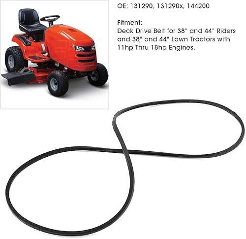 Cinghia del Tosaerba, 1/2 Pollice X 88 Pollici 131290 Cinghia di Trasmissione della Cinghia del Piatto del Tosaerba per Trattorini da Prato da 38 Pollici a 44 Pollici - Honorern