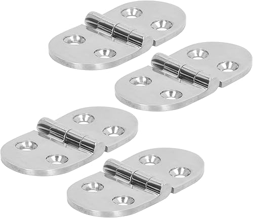 4 PZ Cerniere a 4 Fori Cerniera Per Barche Cerniere Per Porte Cerniera a Forma Ovale in Acciaio Inossidabile 316 Addensata Nessun Rumore Per Yacht Camper - Honorern