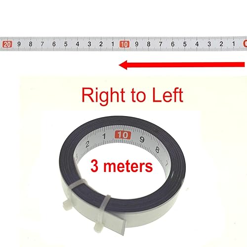 3 Metri metro a nastro di misurazione autoadesivo 3m, Destra a Sinistra metro a nastro in acciaio 3 metri, metro a nastro metrico con adesivo sul retro, metro flessibile - Honorern