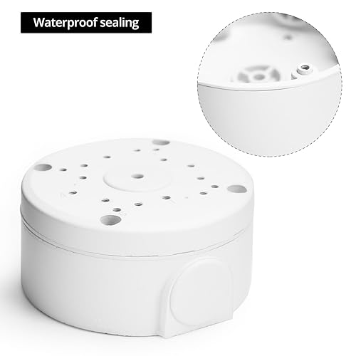 4 Pezzi Scatole di Giunzione per Telecamere Alluminio, Scatola Cavi Impermeabile per Telecamere Bullet, per Montaggio a Parete e Soffitto - Honorern