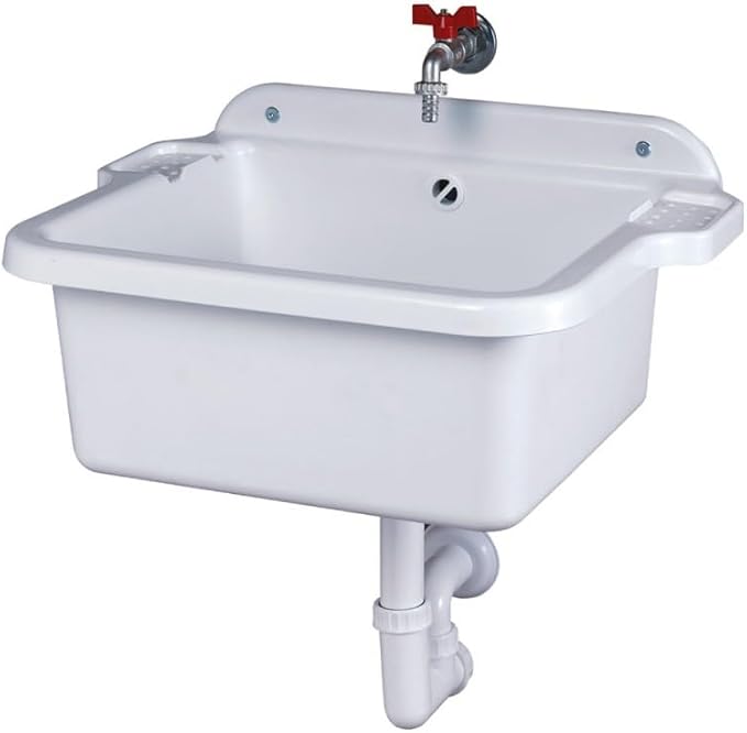 PILOZZO LAVATOIO DA PARETE CM 60 X 45 X H.28 -IN POLIPROPILENE DF 2081772 - Honorern