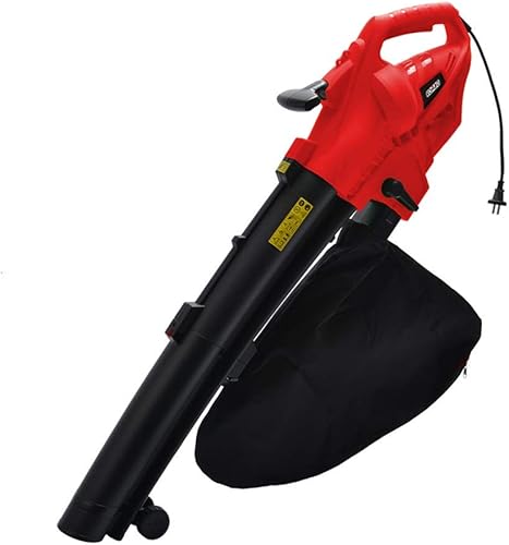 Kombo Soffiatore/Aspirato Foglie 2400W, 230V-50Hz, Vel. Aria 270kmh, Sacco raccogl. 45Lt con Ruote Guida, Rosso - Honorern