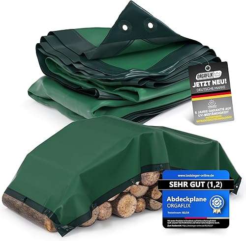 Telone di copertura di alta qualità, 4 x 6 m, impermeabile e resistente ai raggi UV, con occhielli rinforzati a 3 strati, telone in tessuto versatile, per legno, protezione, campeggio - Honorern