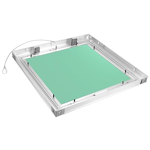 30x30 CM Botola Ispezione Cartongesso - Cartongesso 12,5 mm Idrorepellente, Telaio in Alluminio - Adatta per Ambienti Umidi - Honorern