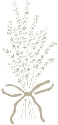 Stencil Mini Deco Vintage Figura 074 Lavanda. Misure: Dimensioni Esterne dello Stencil: 12 x 12 (cm) Misure Design: 4,5 x 10 (cm) - Honorern