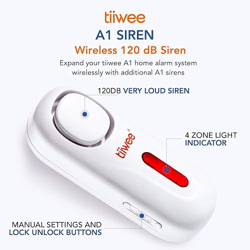 A1 Allarme Sirena per il Tiiwee Home Alarm System - Per Uso Interno - Sistema di Allarme Casa Wireless Anti-Effrazione - Sicurezza Domestica - Honorern